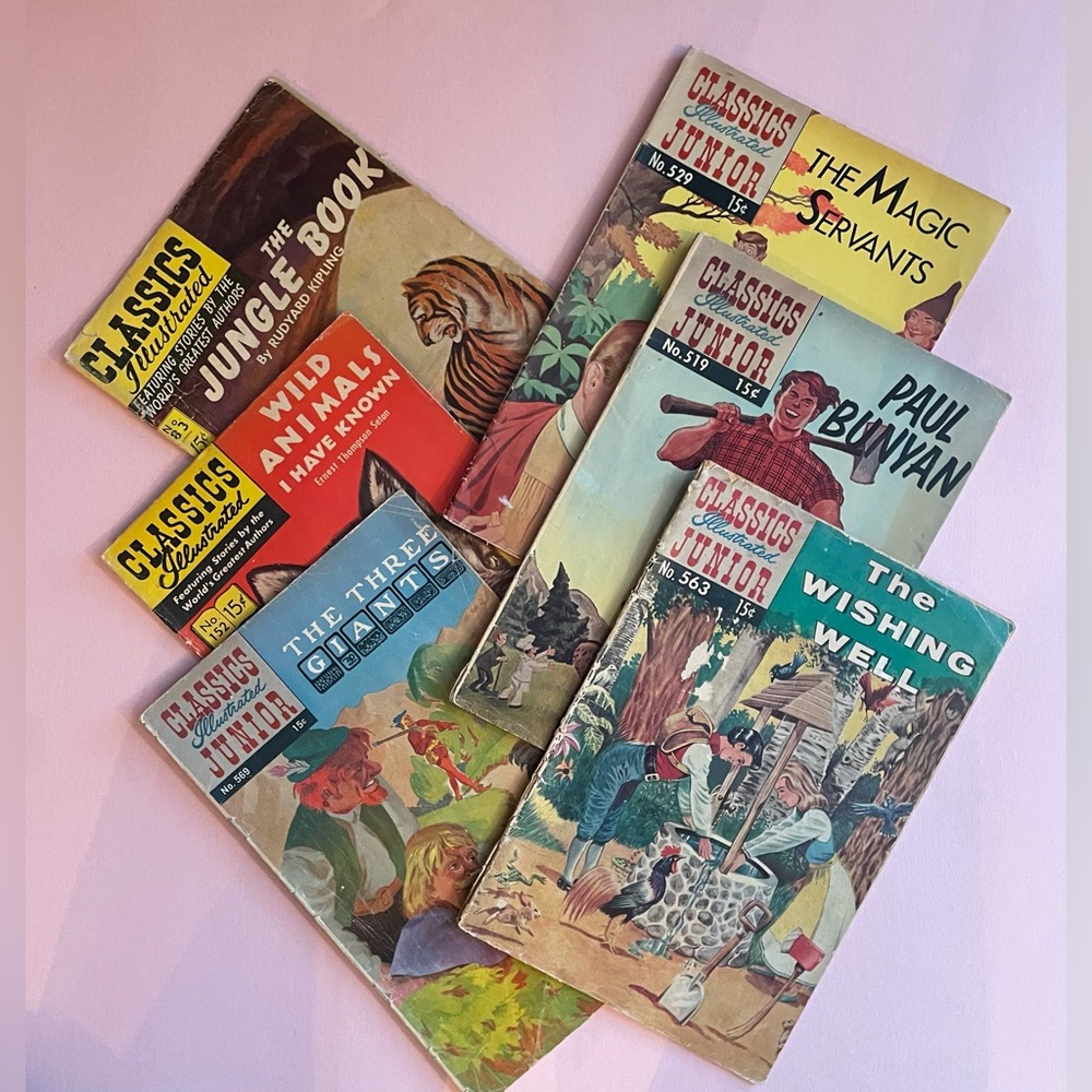 Vintage Classics Illustrated Junior Comic Books
